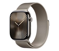 Apple Watch Series 10 Titan Natur (GPS + Cellular) 46mm (Milanaise Armband natur) M/L