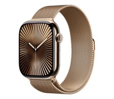 Apple Watch Series 10 Titan Gold (GPS + Cellular) 46mm (Milanaise Armband gold) S/M