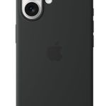 Apple Silikon Case iPhone 16 mit MagSafe (schwarz)