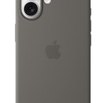 Apple Silikon Case iPhone 16 mit MagSafe (steingrau)