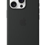Apple Silikon Case iPhone 16 Pro mit MagSafe (schwarz)