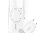OtterBox KIT Apple iPhone 16 (Symmetry Clear MagSafe / Premium Glass / EU USB-C Wall Charger 30W - white)