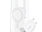 OtterBox KIT Apple iPhone 16 (Symmetry Clear MagSafe / Premium Glass / UK USB-C Wall Charger 30W - white)