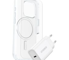 OtterBox KIT Apple iPhone 16 Pro (Symmetry Clear MagSafe / Premium Glass / EU USB-C Wall Charger 30W - white)