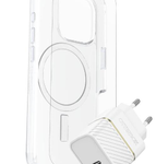 OtterBox KIT Apple iPhone 16 Pro (Symmetry Clear MagSafe / Premium Glass / UK USB-C Wall Charger 30W - white)