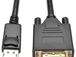 Eaton Tripp Lite Series DisplayPort 1.2 zu DVI Active Adapterkabel (DP mit Verriegelungen auf DVI-D Dual Link Stecker/Stecker), 6 ft. (1.8 m)
