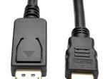 Eaton Tripp Lite Series DisplayPort 1.2 zu HDMI Adapterkabel (DP mit Verriegelungen auf HDMI Stecker/Stecker), 4K, 6 ft. (1.8 m)