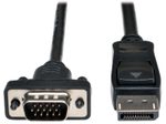 Eaton Tripp Lite Series DisplayPort 1.2 zu VGA Active Adapterkabel (DP mit Verriegelungen auf HD15 Stecker/Stecker), 3 ft. (0.9 m)