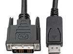 Eaton Tripp Lite Series DisplayPort zu DVI Adapterkabel (DP mit Verriegelungen auf DVI-D Single Link Stecker/Stecker), 3 ft. (0.9 m)