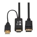 Eaton Tripp Lite Series HDMI zu DisplayPort Active Adapterkabel (Stecker/Stecker) - 4K, USB Power, Schwarz, 1 m (3.3 ft.)