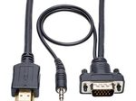 Eaton Tripp Lite Series HDMI zu VGA + Audio Active Adapterkabel (HDMI auf Niedrigprofil HD15 + 3.5 mm Stecker/Stecker), 6 ft. (1.8 m)