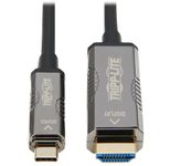 Eaton Tripp Lite Series High-Speed USB-C zu HDMI Fiber Active Optical Kabel (AOC) - UHD 4K 60 Hz, HDR, CL3 Rated, Schwarz, 20 m