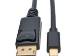 Eaton Tripp Lite Series Mini DisplayPort zu DisplayPort Adapterkabel (Stecker/Stecker), 4K 60 Hz, Schwarz, 10 ft. (3.1 m)