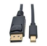 Eaton Tripp Lite Series Mini DisplayPort zu DisplayPort Adapterkabel (Stecker/Stecker), 4K 60 Hz, Schwarz, 10 ft. (3.1 m)