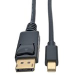 Eaton Tripp Lite Series Mini DisplayPort zu DisplayPort Adapterkabel (Stecker/Stecker), 4K 60 Hz, Schwarz, 3 ft. (0.9 m)