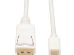 Eaton Tripp Lite Series Mini DisplayPort zu DisplayPort Adapterkabel (Stecker/Stecker), 4K 60 Hz, White, 10 ft. (3.1 m)