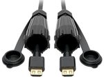 Eaton Tripp Lite Series High-Speed HDMI Kabel (Stecker/Stecker) - 4K 60 Hz, HDR, Industrial, IP68, Hooded Verbinder, Schwarz, 12 ft. (3.66 m)