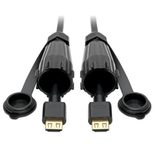Eaton Tripp Lite Series High-Speed HDMI Kabel (Stecker/Stecker) - 4K 60 Hz, HDR, Industrial, IP68, Hooded Verbinder, Schwarz, 12 ft. (3.66 m)