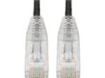 Eaton Tripp Lite Series Cat6 Gigabit Snagless Slim UTP Ethernet Kabel (RJ45 Stecker/Stecker), Schwarz, 1 ft. (0.31 m)