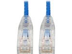 Eaton Tripp Lite Series Cat6 Gigabit Snagless Slim UTP Ethernet Kabel (RJ45 Stecker/Stecker), Blue, 6-in. (15.24 cm)