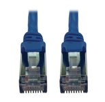 Eaton Tripp Lite Series Cat6a 10G Snagless Shielded Slim STP Ethernet Kabel (RJ45 Stecker/Stecker), PoE, Blue, 5 ft. (1.5 m)