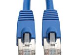 Eaton Tripp Lite Series Cat6a 10G-Certified Snagless Shielded STP Ethernet Kabel (RJ45 Stecker/Stecker), PoE, Blue, 30 ft. (9.14 m)