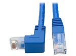 Eaton Tripp Lite Series Down-Angle Cat6 Gigabit Molded UTP Ethernet Kabel (RJ45 Right-Angle Down M zu RJ45 M), Blue, 3 ft. (0.91 m)