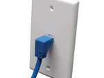 Eaton Tripp Lite Series Down-Angle Cat6 Gigabit Molded UTP Ethernet Kabel (RJ45 Right-Angle Down M zu RJ45 M), Blue, 5 ft. (1.52 m)