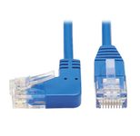 Eaton Tripp Lite Series Left-Angle Cat6 Gigabit Molded Slim UTP Ethernet Kabel (RJ45 Left-Angle M zu RJ45 M), Blue, 15 ft. (4.57 m)