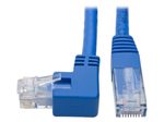 Eaton Tripp Lite Series Left-Angle Cat6 Gigabit Molded UTP Ethernet Kabel (RJ45 Left-Angle M zu RJ45 M), Blue, 1 ft. (0.31 m)