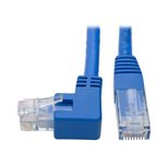 Eaton Tripp Lite Series Left-Angle Cat6 Gigabit Molded UTP Ethernet Kabel (RJ45 Left-Angle M zu RJ45 M), Blue, 1 ft. (0.31 m)