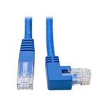 Eaton Tripp Lite Series Right-Angle Cat6 Gigabit Molded UTP Ethernet Kabel (RJ45 Right-Angle M zu RJ45 M), Blue, 1 ft. (0.31 m)