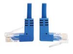 Eaton Tripp Lite Series Up/Down-Angle Cat6 Gigabit Molded Slim UTP Ethernet Kabel (RJ45 Up-Angle M zu RJ45 Down-Angle M), Blue, 15 ft. (4.57 m)