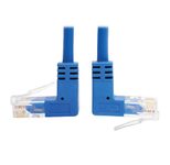 Eaton Tripp Lite Series Up/Down-Angle Cat6 Gigabit Molded Slim UTP Ethernet Kabel (RJ45 Up-Angle M zu RJ45 Down-Angle M), Blue, 3 ft. (0.91 m)