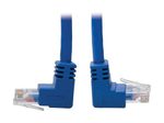 Eaton Tripp Lite Series Up/Down-Angle Cat6 Gigabit Molded UTP Ethernet Kabel (RJ45 Up-Angle M zu RJ45 Down-Angle M), Blue, 1 ft. (0.31 m)