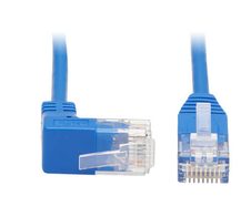 Eaton Tripp Lite Series Up-Angle Cat6 Gigabit Molded Slim UTP Ethernet Kabel (RJ45 Right-Angle Up M zu RJ45 M), Blue, 7 ft. (2.13 m)