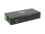 Eaton Tripp Lite Series 4-Port Industrial-Grade USB 2.0 Hub - 15 kV ESD Immunity, Metal Housing, Wall/DIN Mountable