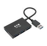 Eaton Tripp Lite Series 4-Port USB 3.0 SuperSpeed Slim Hub, 5 Gbps - 4 xUSB-A , Portable, Aluminum