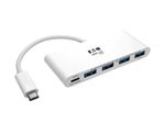 Eaton Tripp Lite Series 4-Port USB-C Hub mit Power Delivery, USB-C zu 4x USB-A Ports, USB 3.0, White