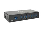 Eaton Tripp Lite Series 7-Port Industrial-Grade USB 3.0 SuperSpeed Hub - 20 kV ESD Immunity, Metal Housing, Mountable