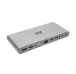 Eaton Tripp Lite Series USB-C Dock, Triple Display - 4K HDMI/DisplayPort, VGA, USB 3.2 Gen 1, USB-A/USB-C Hub, GbE, 100W PD Charging, International Power Kabels