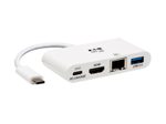 Eaton Tripp Lite Series USB-C Multiport Adapter - 4K HDMI, USB-A Port, GbE, 60W PD Charging, HDCP, White