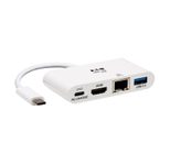 Eaton Tripp Lite Series USB-C Multiport Adapter - 4K HDMI, USB-A Port, GbE, 60W PD Charging, HDCP, White