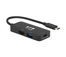 Eaton Tripp Lite Series USB-C Multiport Adapter - HDMI 4K 60 Hz, 4:4:4, HDR, USB-A, 100W PD Charging, Schwarz