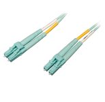 Eaton Tripp Lite Series 100G Duplex Multimode 50/125 OM4 LSZH Fiber Optic Kabel (LC/LC), Aqua, 15 m