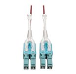 Eaton Tripp Lite Series 10G Duplex Multimode 50/125 OM4 LSZH Fiber Optic Kabel (LC/LC), Push/Pull Tabs, Magenta, 2 m