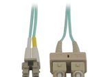 Eaton Tripp Lite Series 10Gb Duplex Multimode 50/125 OM3 LSZH Fiber Patch Kabel (LC/ST) - Aqua, 10M (33 ft.)