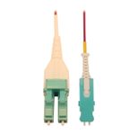Eaton Tripp Lite Series 40/100/400G Multimode 50/125 OM4 Fiber Optic Kabel (Duplex SN-PC zu Duplex LC-PC Stecker/Stecker), 1 m