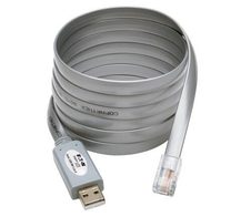 Eaton Tripp Lite Series USB-A zu RJ45 Rollover Kabel (Stecker/Stecker) - Cisco Compatible, 250 Kbps, 6 ft. (1.83 m), Grau