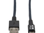 Eaton Tripp Lite Series Hochleistungsfähiges USB-A zu USB Micro-B Kabel - Stecker/Stecker, USB 2.0, UHMWPE und Aramidfasern, Grau, 10 ft. (3.05 m)